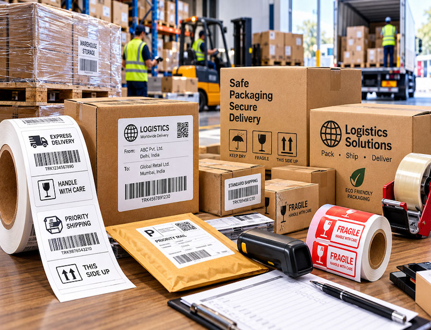 Printed Barcode Label Roll