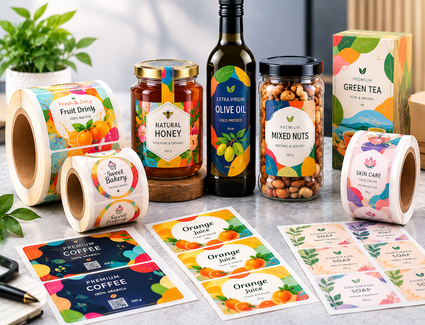 Product Label Multi Colour